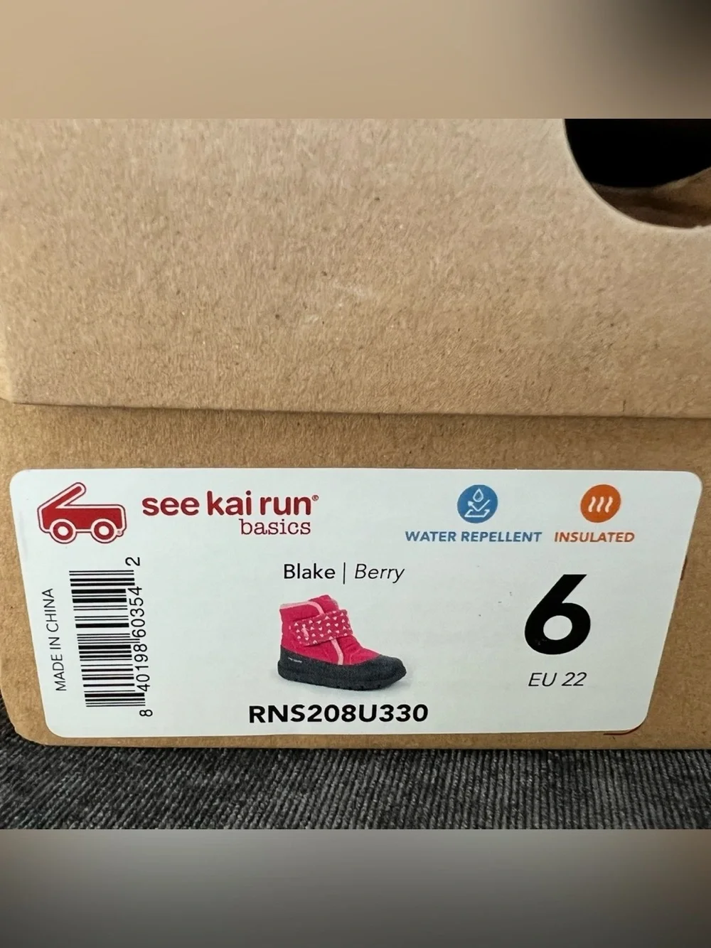 NIB See Kai Run Toddler Insulated Winter Boots Size 6